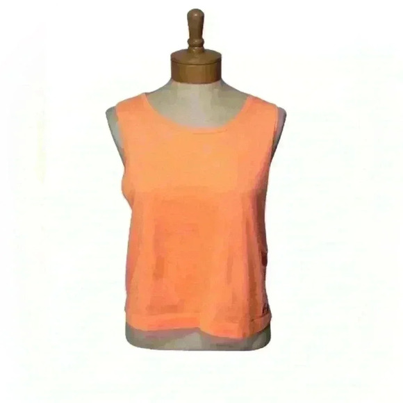 Under Armour Women Apricot Orange Heathered Sleeveless Athletic Top Medium NWT - Picture 1 of 15